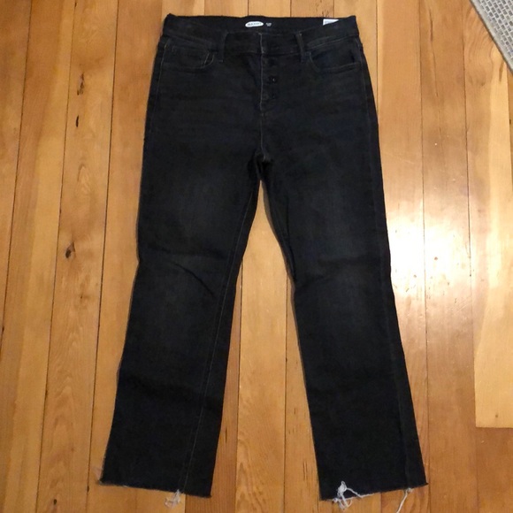 Black flare cropped jeans - Picture 1 of 3